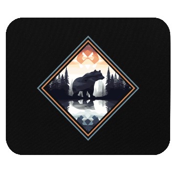 Discover Abstract bear in the mountains Mouse Pads