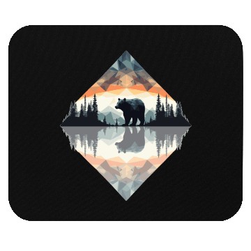 Discover Abstract bear in the mountains Mouse Pads