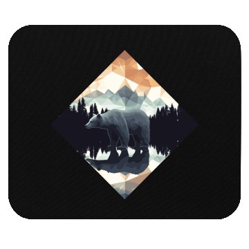 Discover Abstract bear in the mountains Mouse Pads