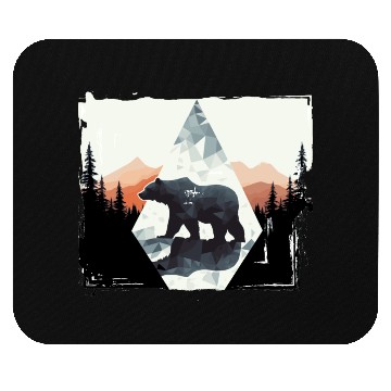 Discover Abstract bear in the mountains Mouse Pads
