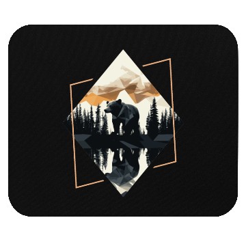Discover Abstract bear in the mountains Mouse Pads