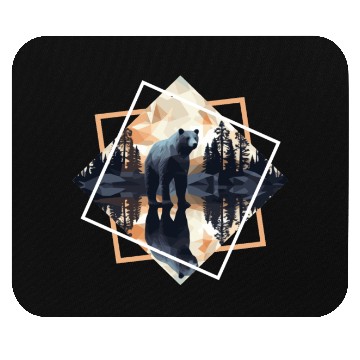 Discover Abstract bear in the mountains Mouse Pads