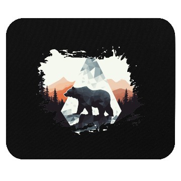 Discover Abstract bear in the mountains Mouse Pads