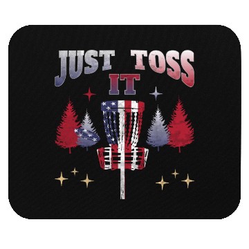 Discover Just Toss It - american flag disc golf basket Mouse Pads