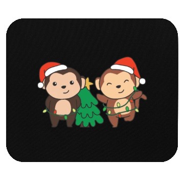 Discover Monkey Christmas Winter Animals Monkeys Mouse Pads