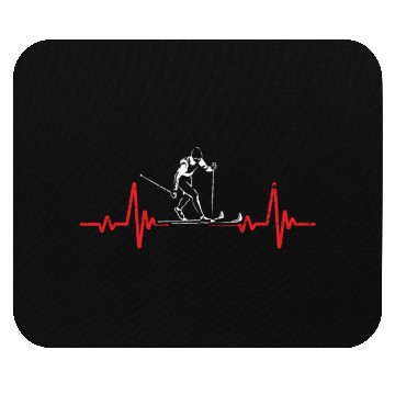 Discover Heart Beat Skiing Winter Sports Ski Lover Mouse Pads