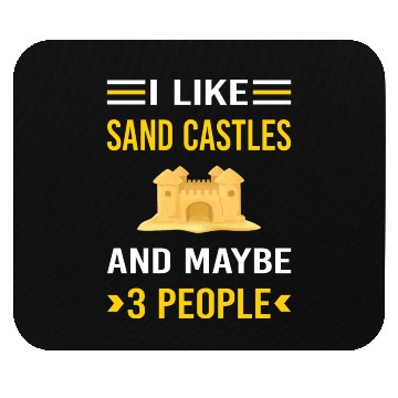 Discover 3 People Sand Castle Mouse Pads