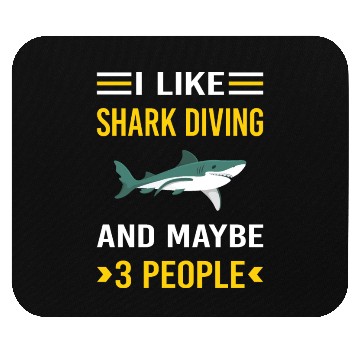 Discover 3 People Shark Diving Diver Mouse Pads