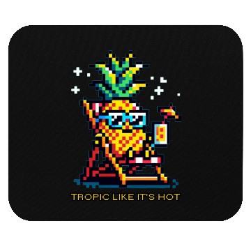 Discover Sunny Pineapple Paradise - Beach Vibes Mouse Pads