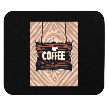 Discover Coffee Time Under The Rustic Coffee Sign Mouse Pads