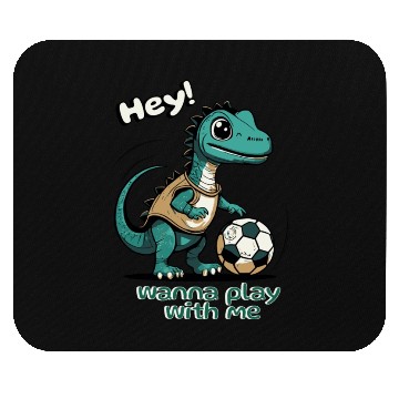 Discover Green baby dino Mouse Pads