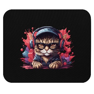 Discover cat animal art I cool cute cat Mouse Pads