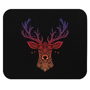 Discover Reindeer with snowflakes Mouse Pads