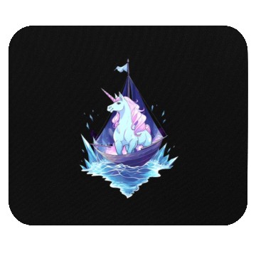Discover Ice Sailing Unicorn Ice Sailor Ice Boating Mouse Pads