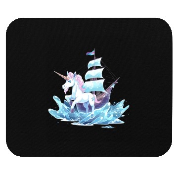 Discover Ice Sailing Unicorn Ice Sailor Ice Boating Mouse Pads