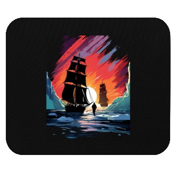 Discover Ice Sailing Iceboat Racing Ice Sailor Winter Mouse Pads