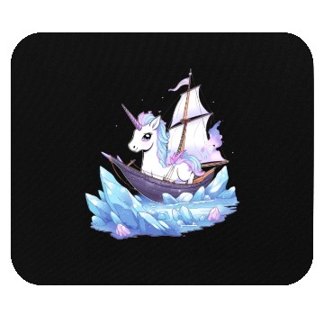 Discover Ice Sailing Unicorn Ice Sailor Ice Boating Mouse Pads