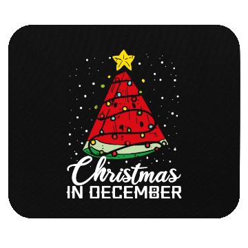 Discover Christmas In December Watermelon Xmas Tree Mouse Pads