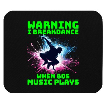 Discover 80s Breakdancer Silhouette - Neon Dance Moves Mouse Pads