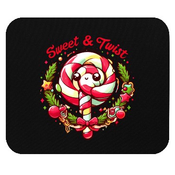 Discover Sweet And Twist Candy Cane Mouse Pads