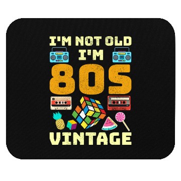 Discover 80s Vintage Vibes - Retro Design with Neon Colors Mouse Pads
