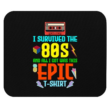 Discover Retro Nostalgia Collage I Survived the '80s' Epic Mouse Pads