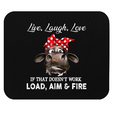 Discover Live Laugh Love Cow Farmer Mouse Pads