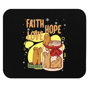Discover Faith Hope Love Religious Christmas Costume Mouse Pads