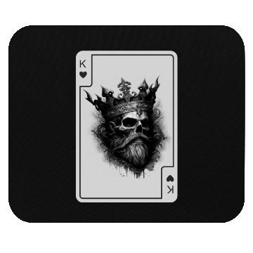 Discover King of Hearts Creepy Card Game Poker Mouse Pads