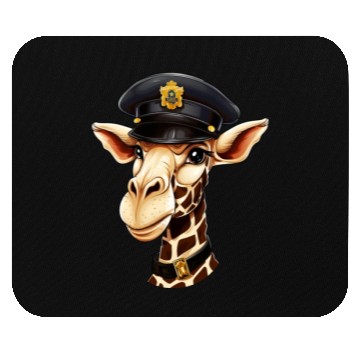Discover Police giraffe Mouse Pads
