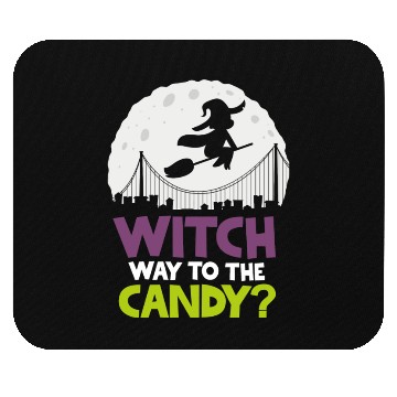 Discover Witch Way To The Candy Halloween Mouse Pads