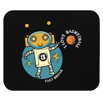 Discover Robot Love Basketball Mouse Pads