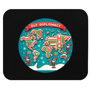 Discover Elf Diplomacy - World Map of Sweet Connections Mouse Pads