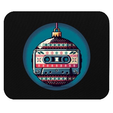 Discover Retro Cassette Tape Christmas Ornament Mouse Pads
