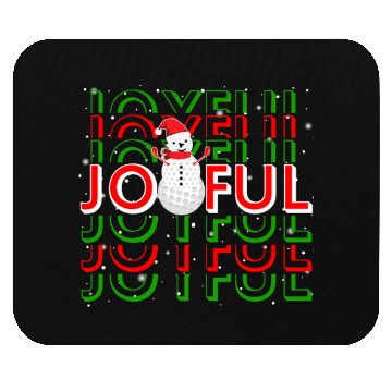 Discover Golf Christmas Snowman Joyful Golf Lover Mouse Pads