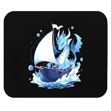Discover Ice Sailing Dragon Ice Sailor Ice Boating Yachting Mouse Pads