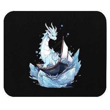 Discover Ice Sailing Dragon Ice Sailor Ice Boating Yachting Mouse Pads