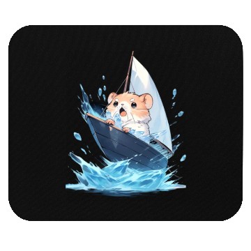 Discover Ice Sailing Hamster Ice Sailor Ice Boating Mouse Pads
