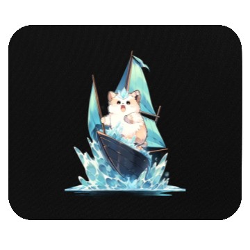 Discover Ice Sailing Hamster Ice Sailor Ice Boating Mouse Pads
