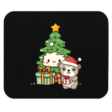 Discover Cute Sloth with Christmas Tree Mouse Pads