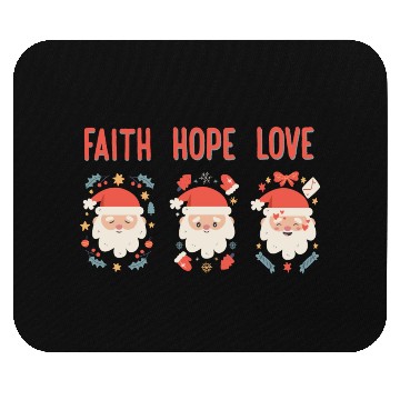 Discover Religious Family Faith Hope Love Christmas Santa Mouse Pads