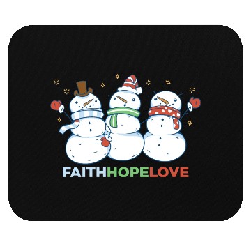 Discover Religious Family Faith Hope Love Christmas Mouse Pads