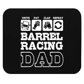 Discover Funny Fathers Day Western Barrel Racing Dad Mouse Pads