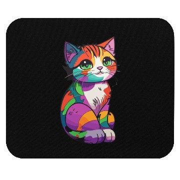 Discover Colorful Cute cat for cat Lovers Mouse Pads
