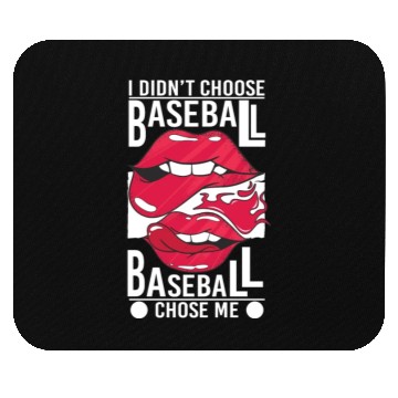 Discover Funny Baseball Player Saying Sexy Lips Lip Bite Mouse Pads