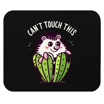 Discover cant touch this, Hedgehog in cactus Mouse Pads
