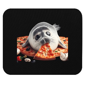 Discover Seerobbe enjoys pizza Mouse Pads