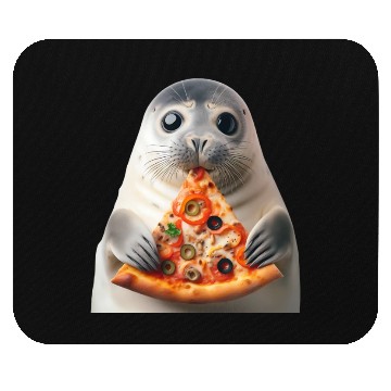 Discover Seerobbe enjoys pizza Mouse Pads