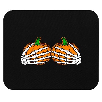 Discover Halloween Skeleton Hands On Chest Pumpkin Boobs Mouse Pads