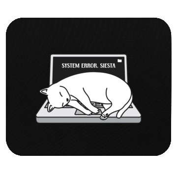 Discover System Error. Siesta - Sleeping Cat Programmer Mouse Pads